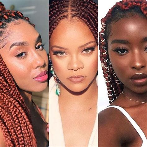 red box braids hairstyles|12 Fierce Red Box Braids Styles to Try In 2023 